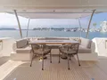 SOL SHINE Ferretti 960 - main aft deck alfresco dining area SOL SHINE Ferretti 960 - main aft deck alfresco dining area