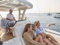 SPICE OF LIFE Sunreef 60 - guests on the flybridge SPICE OF LIFE Sunreef 60 - guests on the flybridge