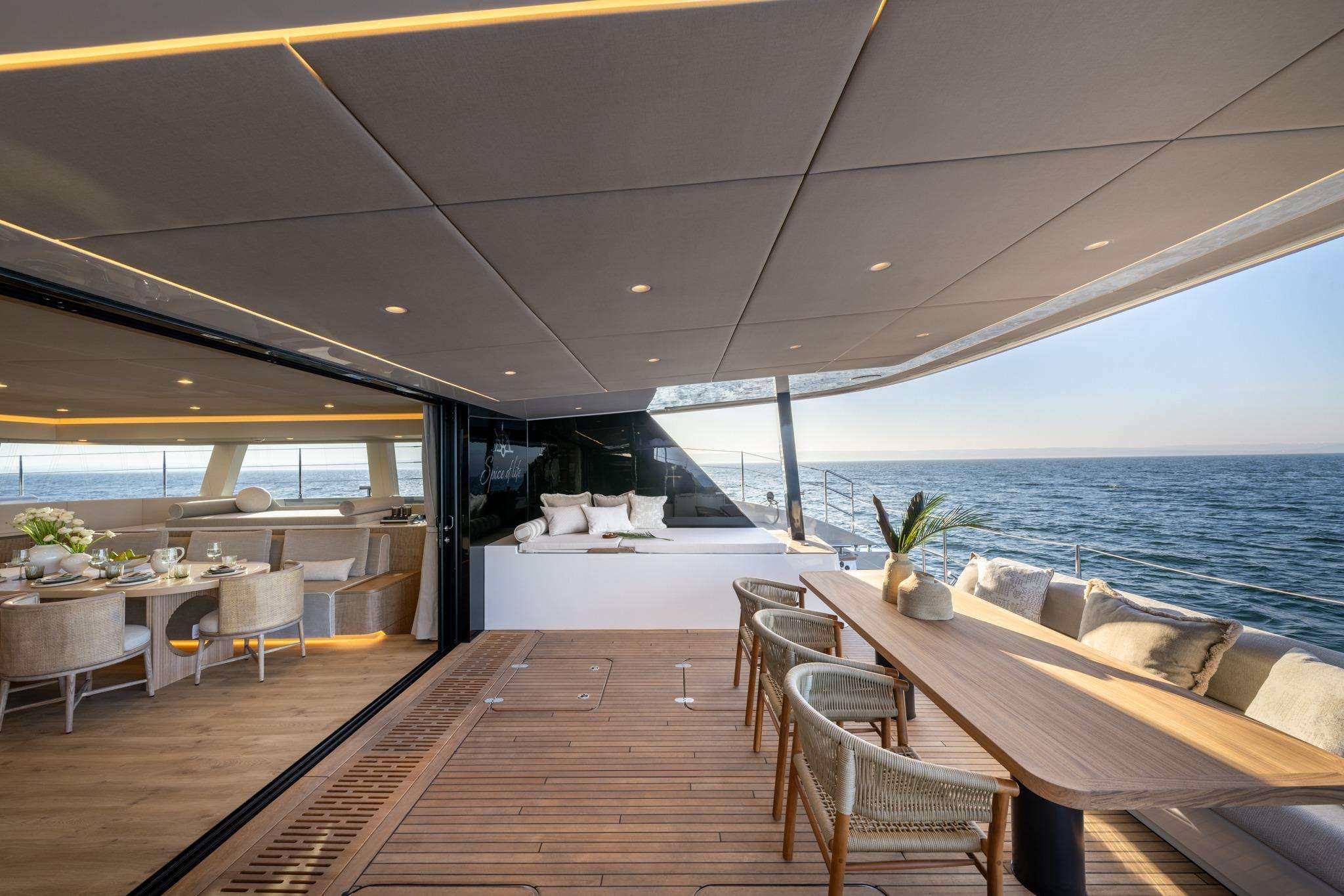 SPICE OF LIFE Sunreef 60 - aft deck alfresco dining area