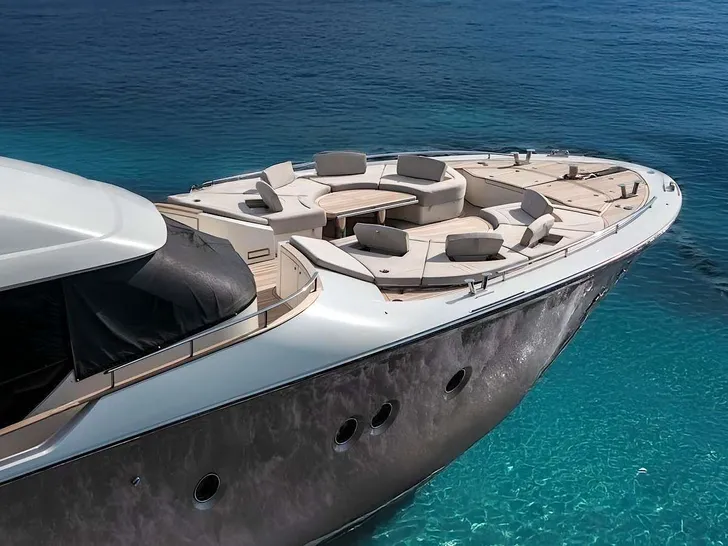 NAYLA Monte Carlo 75 - foredeck shot NAYLA Monte Carlo 75 - foredeck shot