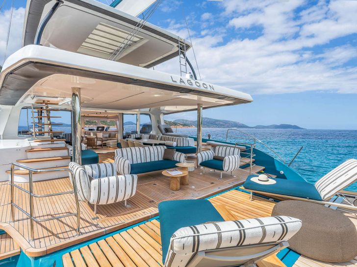 IMLADRIS Lagoon Eighty 2 - aft deck side shot IMLADRIS Lagoon Eighty 2 - aft deck side shot
