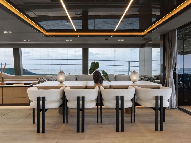 MATTEA Sunreef 80 Power - main dining area MATTEA Sunreef 80 Power - main dining area