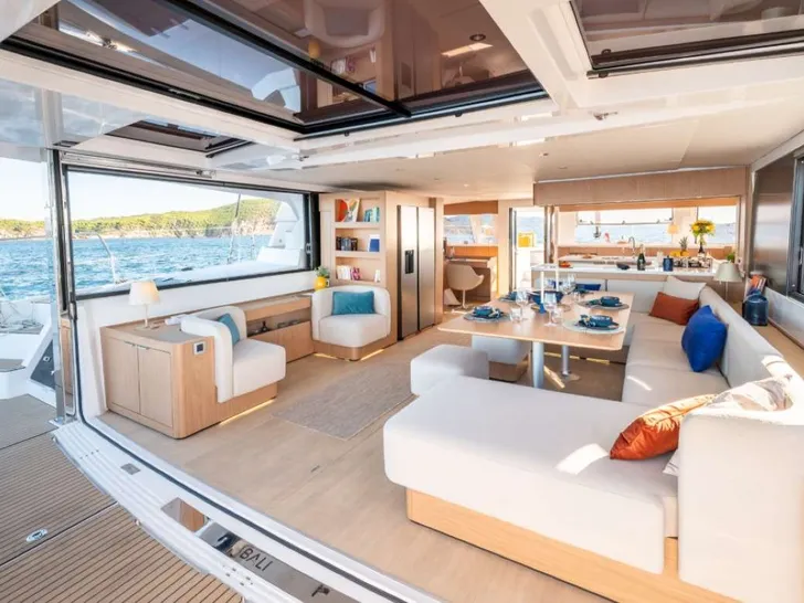 DREAM ON Bali 5.8 - open saloon and aft deck seamless access DREAM ON Bali 5.8 - open saloon and aft deck seamless access