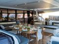 LYRA Fountaine Pajot Alegria 67 - aft deck alfresco dining area LYRA Fountaine Pajot Alegria 67 - aft deck alfresco dining area