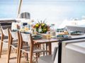 LYRA Fountaine Pajot Alegria 67 - alfresco dining set up LYRA Fountaine Pajot Alegria 67 - alfresco dining set up