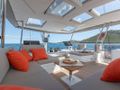 SAPPHIRE Fountaine Pajot Alegria 67 - flybridge lounge and dining area SAPPHIRE Fountaine Pajot Alegria 67 - flybridge lounge and dining area