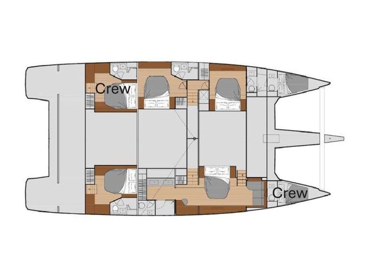 SAPPHIRE Fountaine Pajot Alegria 67 - layout SAPPHIRE Fountaine Pajot Alegria 67 - layout