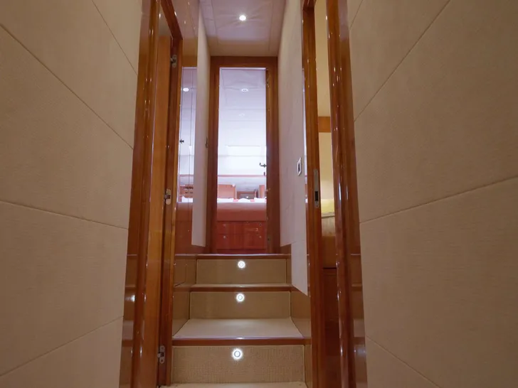 NATASSA Ferretti 830 - cabin hallway NATASSA Ferretti 830 - cabin hallway