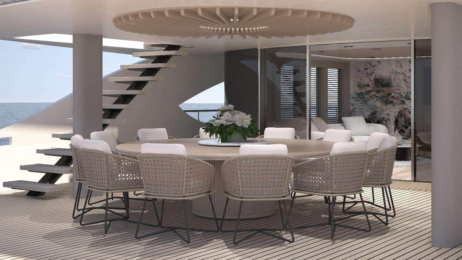 ORIY Radez 49m - sky deck alfresco dining area