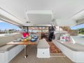 HALCYON Fountaine Pajot Aura 51 - aft deck alfresco dining area HALCYON Fountaine Pajot Aura 51 - aft deck alfresco dining area