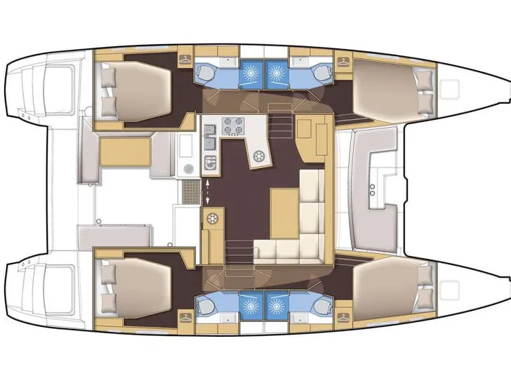 NEON MOON Lagoon 450 - layout NEON MOON Lagoon 450 - layout