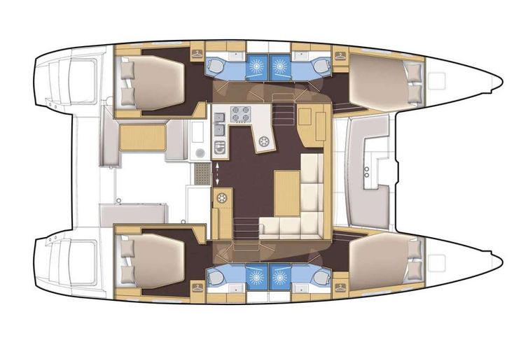 Layout for NEON MOON Lagoon 450 - layout