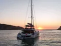 CATALYST Fountaine Pajot Samana 59 - anchored under the sunset CATALYST Fountaine Pajot Samana 59 - anchored under the sunset