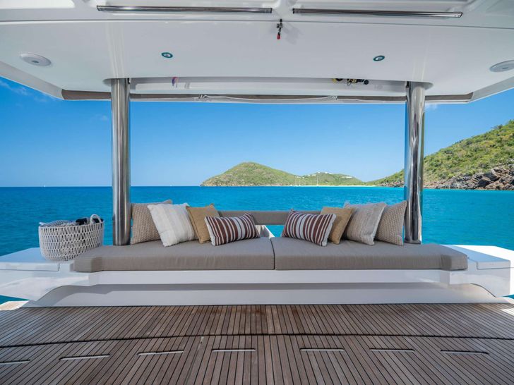 ALLEGRA Bali 5.4 - aft cushioned seating ALLEGRA Bali 5.4 - aft cushioned seating