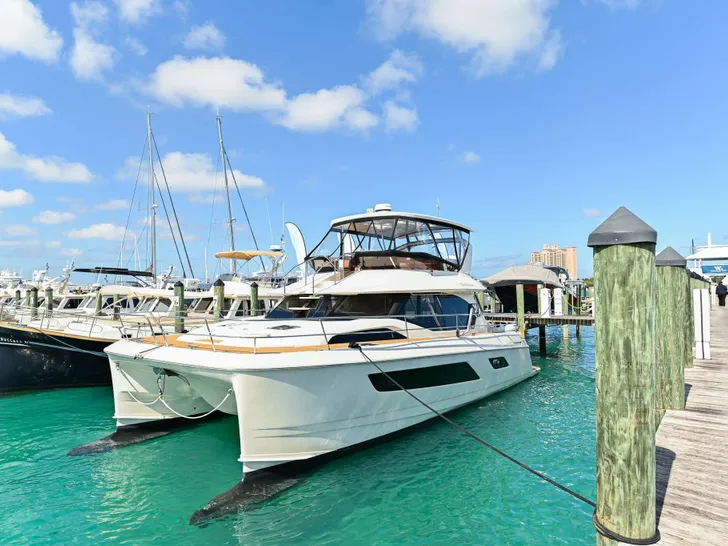 BEACH BOOMER Aquila 44 - Anchored at Marina BEACH BOOMER Aquila 44 - Anchored at Marina