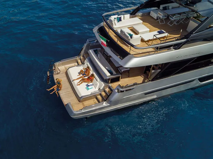 ICONA - Riva 102 Corsaro Super - aft shot ICONA - Riva 102 Corsaro Super - aft shot
