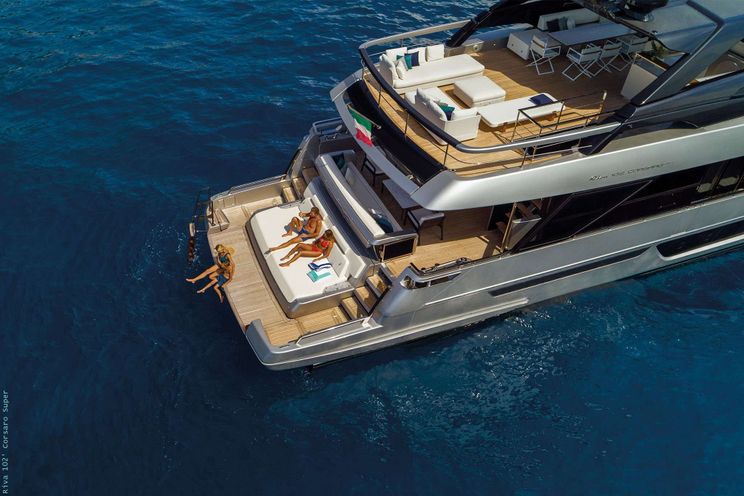 Charter Yacht ICONA - Riva 102 Corsaro Super - 5 Cabins - Mandelieu la Napoule - Cannes - Nice - Antibes - St Tropez - Monaco - French Riviera