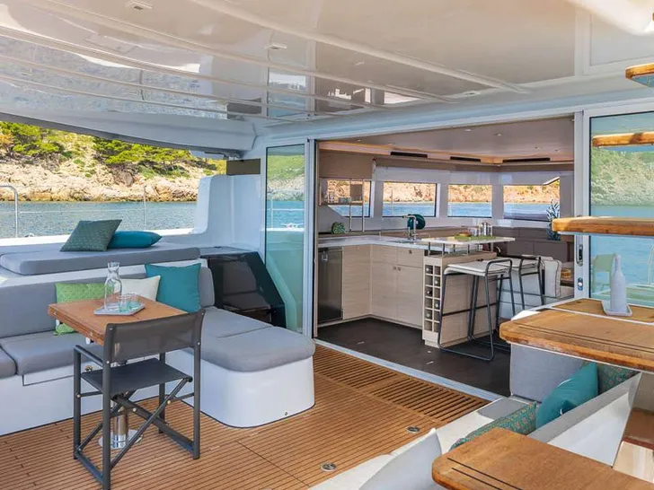 WISH Lagoon 60 - aft deck and saloon access WISH Lagoon 60 - aft deck and saloon access