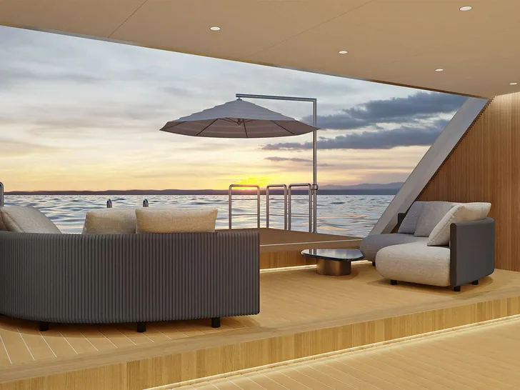 AD ASTRA Custom Sailing Yacht 52m - beach club AD ASTRA Custom Sailing Yacht 52m - beach club