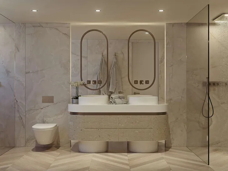 AD ASTRA Custom Sailing Yacht 52m - master cabin bathroom AD ASTRA Custom Sailing Yacht 52m - master cabin bathroom