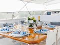 SKY Broward Marine 35m - flybridge alfresco dining area SKY Broward Marine 35m - flybridge alfresco dining area