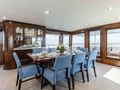 SKY Broward Marine 35m - main saloon dining area SKY Broward Marine 35m - main saloon dining area