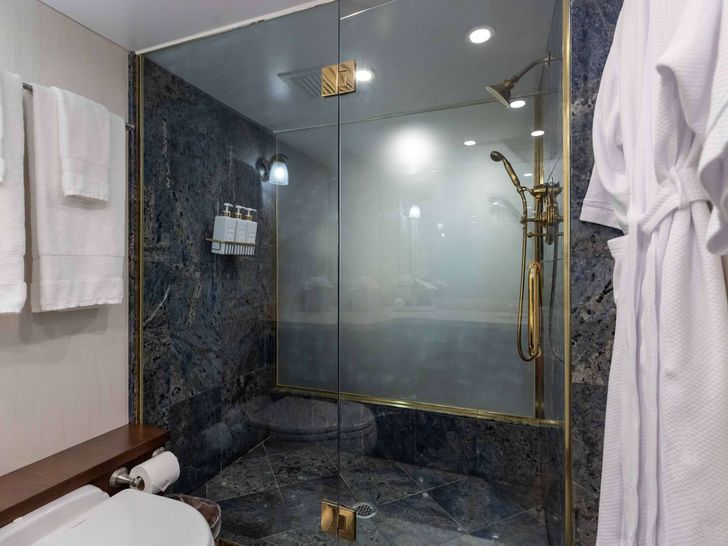 SKY Broward Marine 35m - master cabin bathroom SKY Broward Marine 35m - master cabin bathroom