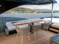 L'AS BLEU Riva Diva 82 - sundeck dining area L'AS BLEU Riva Diva 82 - sundeck dining area