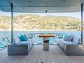 L'AS BLEU Riva Diva 82 - main aft deck alfresco dining area L'AS BLEU Riva Diva 82 - main aft deck alfresco dining area