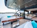 L'AS BLEU Riva Diva 82 - main aft deck dining table L'AS BLEU Riva Diva 82 - main aft deck dining table