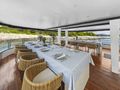 PREMIER Custom 55m Superyacht - sky deck alfresco dining area PREMIER Custom 55m Superyacht - sky deck alfresco dining area