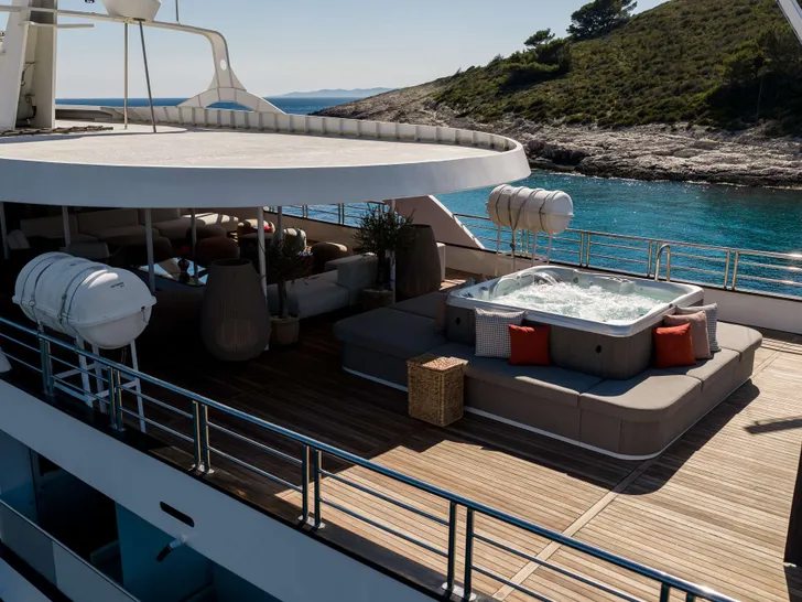 PREMIER Custom 55m Superyacht - sundeck jacuzzi PREMIER Custom 55m Superyacht - sundeck jacuzzi