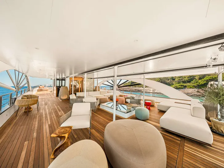 PREMIER Custom 55m Superyacht - sundeck covered lounge PREMIER Custom 55m Superyacht - sundeck covered lounge