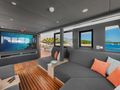 PREMIER Custom 55m Superyacht - sky lounge with a huge LED TV PREMIER Custom 55m Superyacht - sky lounge with a huge LED TV