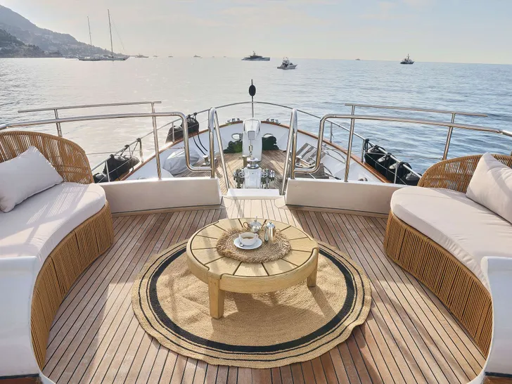 SOUNION II Benetti 103 - sky deck alfresco lounge wide view SOUNION II Benetti 103 - sky deck alfresco lounge wide view