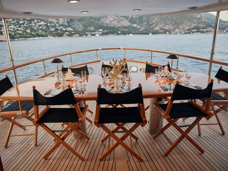 SOUNION II Benetti 103 - alfresco dining area SOUNION II Benetti 103 - alfresco dining area