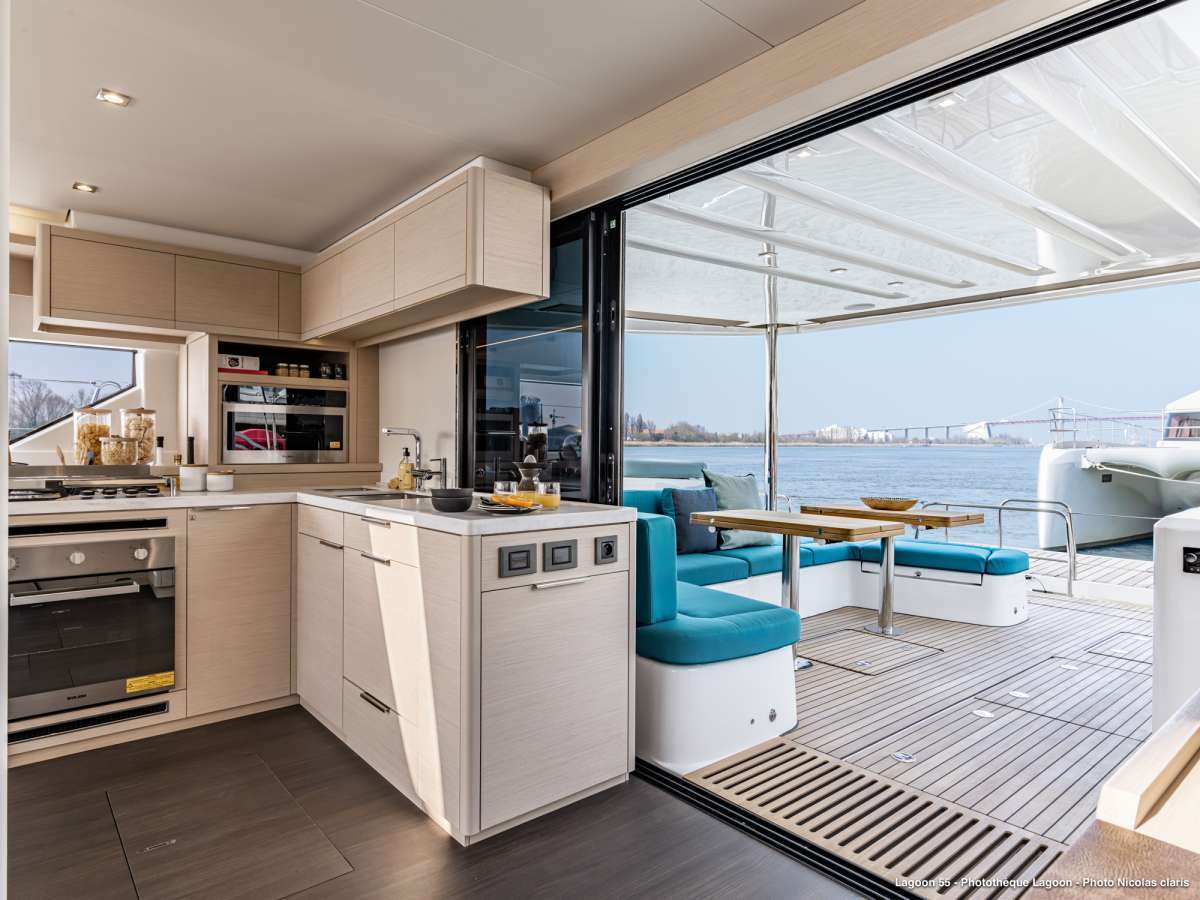 WANDERLUST 55' Lagoon 55 - galley and aft deck access