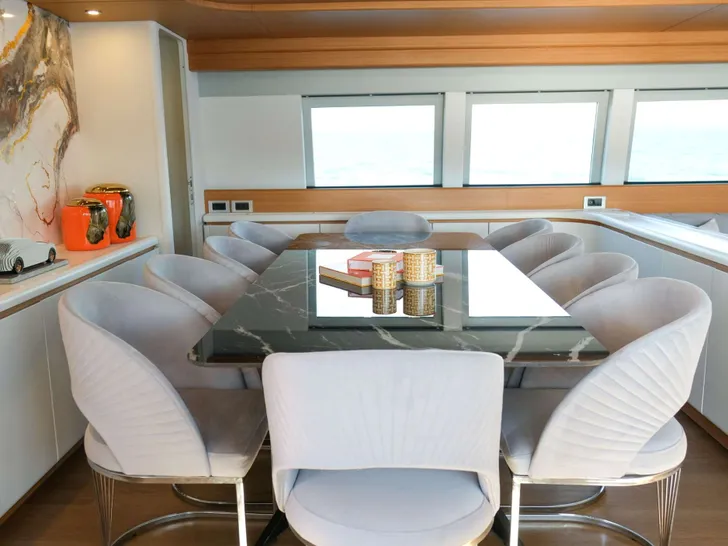 GULSAH Baglietto 36m - main dining area GULSAH Baglietto 36m - main dining area