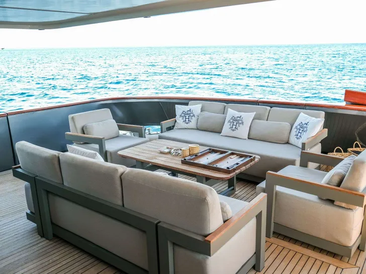 GULSAH Baglietto 36m - aft deck GULSAH Baglietto 36m - aft deck