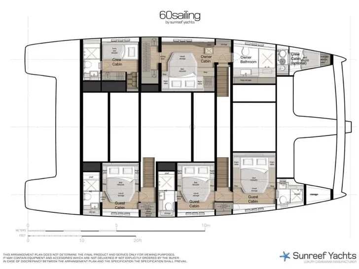 E-MOTION Sunreef 60 Eco - cabin layout E-MOTION Sunreef 60 Eco - cabin layout