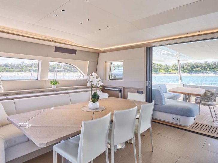 AMAREA Lagoon 65 - main saloon dining area AMAREA Lagoon 65 - main saloon dining area