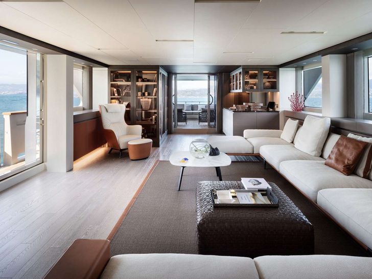 FATSA Sanlorenzo SD126 - main saloon lounge FATSA Sanlorenzo SD126 - main saloon lounge