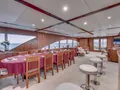 SEVEN SPICES 39-meter Custom Aluminum Cutter - main saloon dining area and bar SEVEN SPICES 39-meter Custom Aluminum Cutter - main saloon dining area and bar