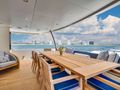 NATURAL 9 Sunseeker 37m - aft deck alfresco dining table NATURAL 9 Sunseeker 37m - aft deck alfresco dining table