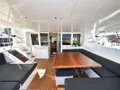 LARGO WINCH Lagoon 52F - aft deck alfresco dining area LARGO WINCH Lagoon 52F - aft deck alfresco dining area