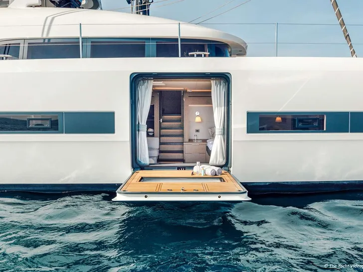 REVA NUI Lagoon Seventy 7 - master cabin retractable balcony view from the outside REVA NUI Lagoon Seventy 7 - master cabin retractable balcony view from the outside