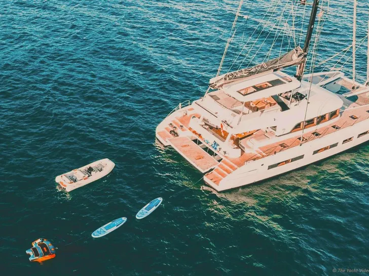 REVA NUI Lagoon Seventy 7 - aerial shot with the water toys REVA NUI Lagoon Seventy 7 - aerial shot with the water toys