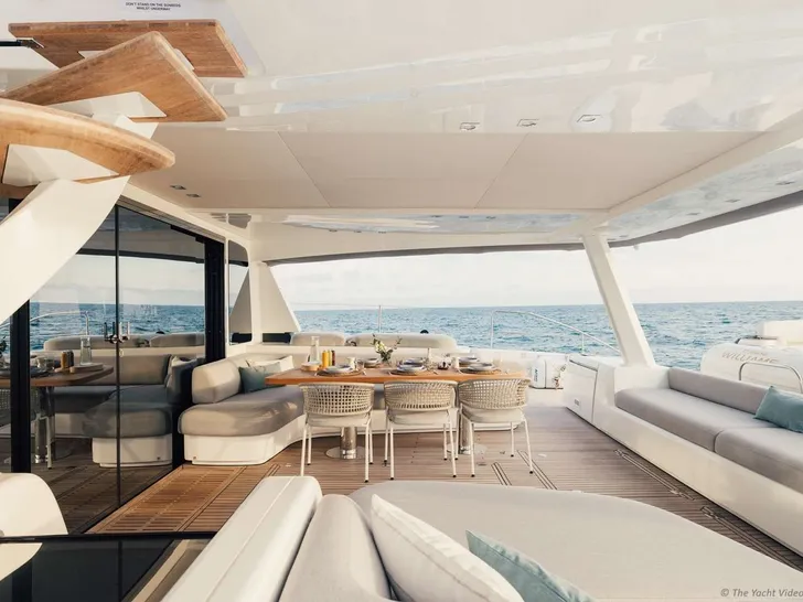 REVA NUI Lagoon Seventy 7 - aft deck alfresco dining area REVA NUI Lagoon Seventy 7 - aft deck alfresco dining area