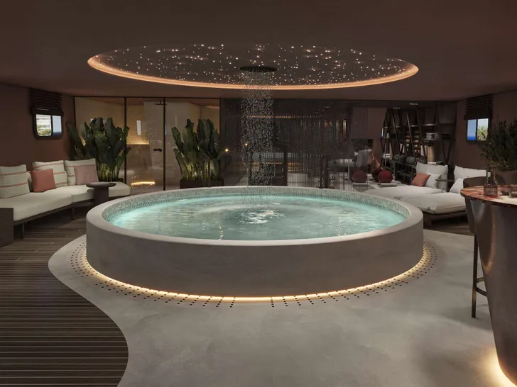 BELLO Custom 54m - beach club pool and lounge BELLO Custom 54m - beach club pool and lounge