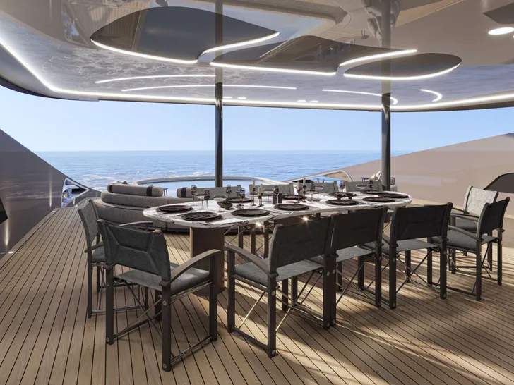 BELLO Custom 54m - alfresco dining area BELLO Custom 54m - alfresco dining area